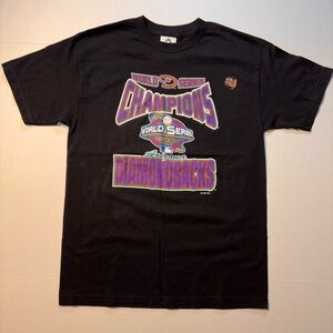 Vtg Arizona Diamondbacks MLB 2001 World Series Championship T-shirt Medium Y2K